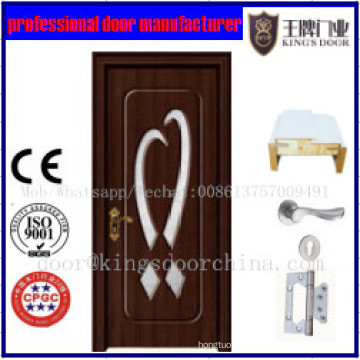 Porte en bois de style de porte de PVC MDF